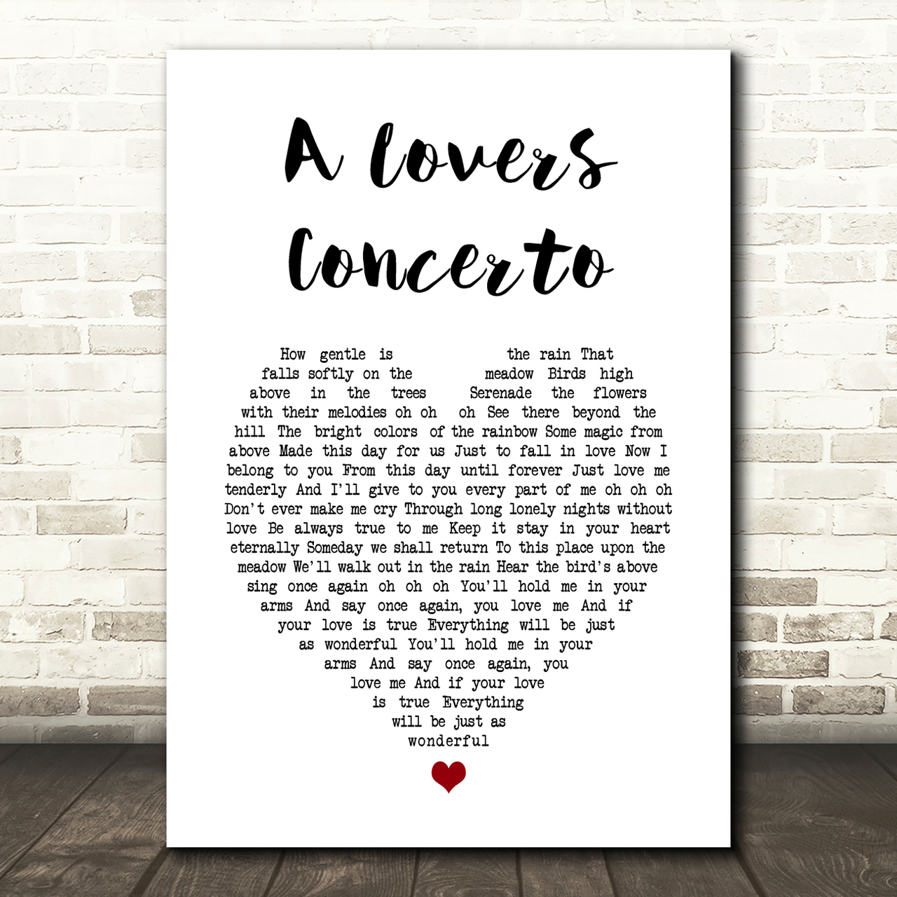 the toys a lovers concerto white heart song lyric art print 5716