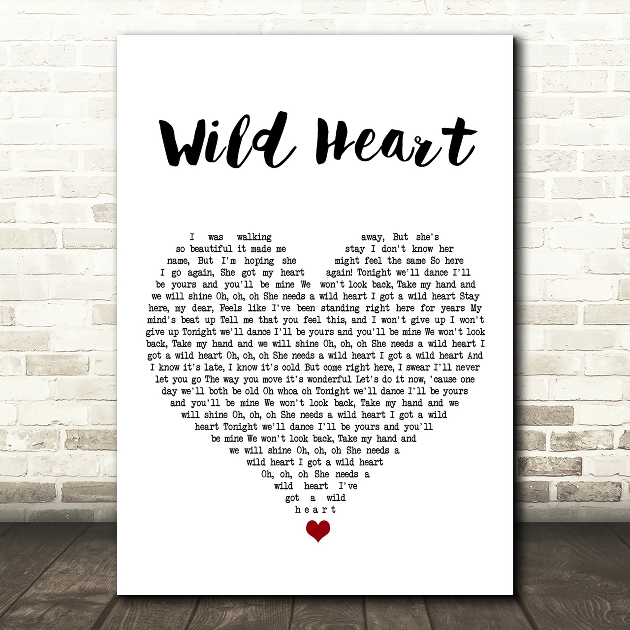 the vamps wild heart white heart song lyric art print 1689
