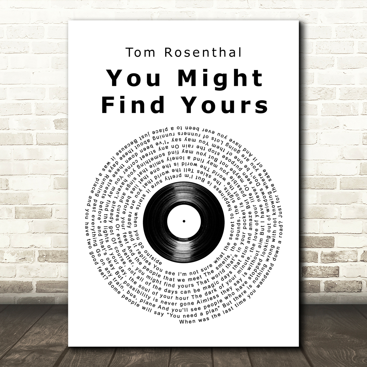Tom Rosenthal You Might Find Yours Vinyl Record Song Lyric Art Print tom rosenthal you might find yours vinyl record song lyric art print 7690