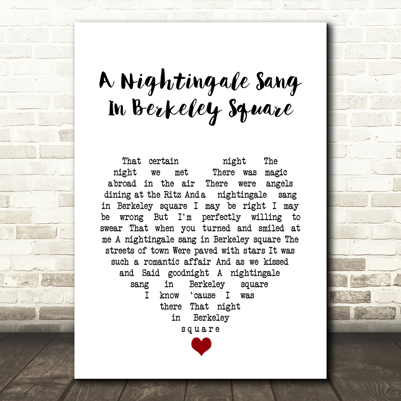 tori amos david arnold a nightingale sang in berkeley square white heart song lyric art print 4732