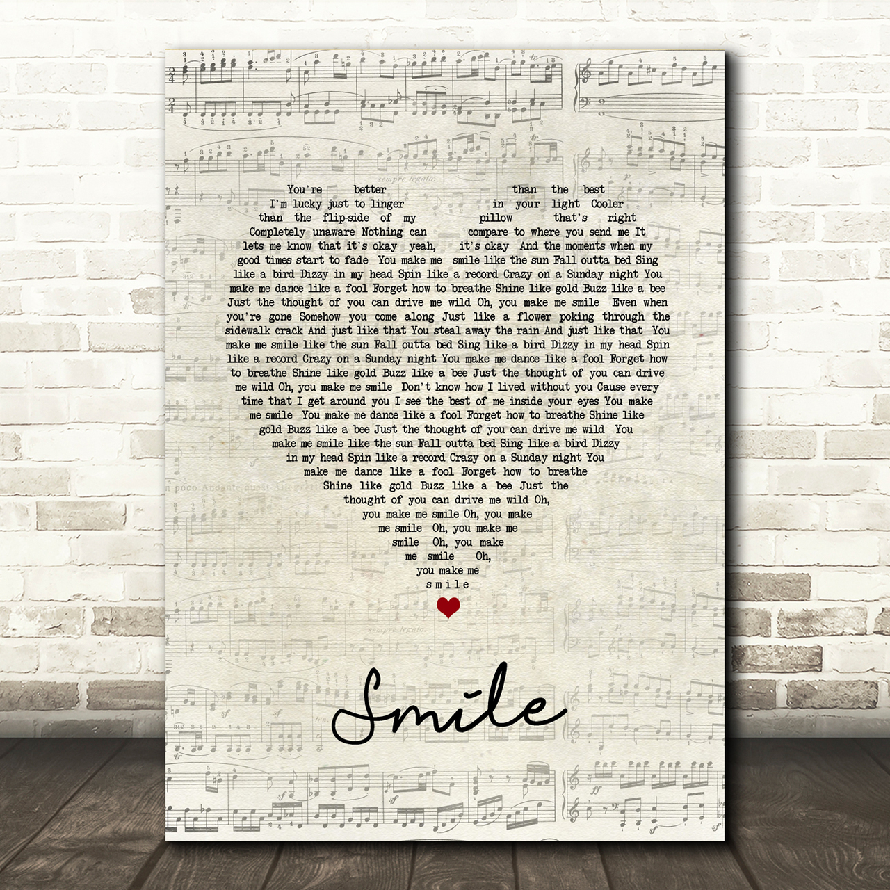 Uncle Kracker Smile Script Heart Song Lyric Quote Music Poster Print uncle kracker smile script heart song lyric quote music poster print 2909