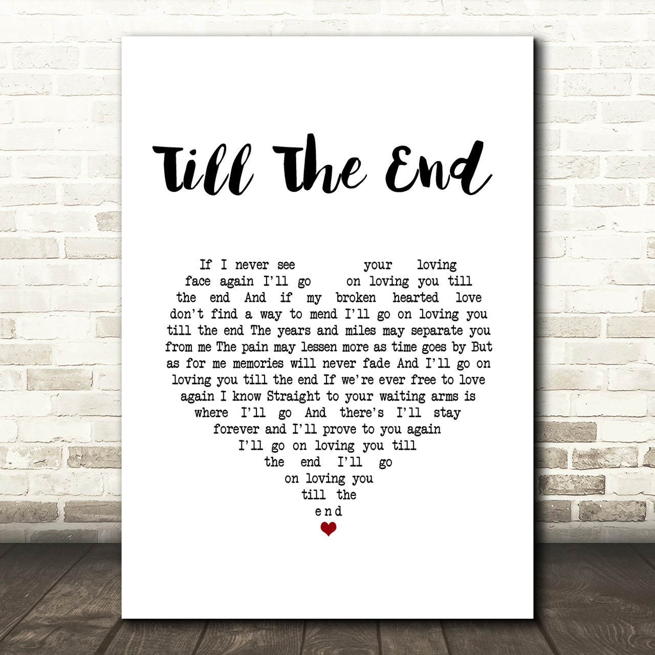 vern gosdin till the end white heart song lyric art print 5210