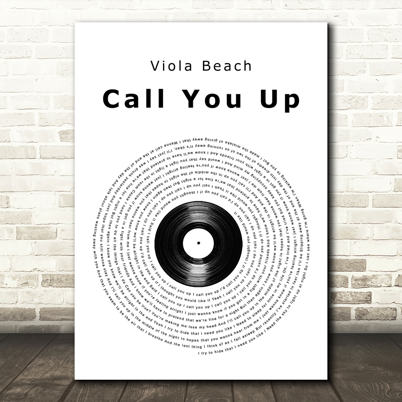viola beach call you up vinyl record song lyric art print 5458