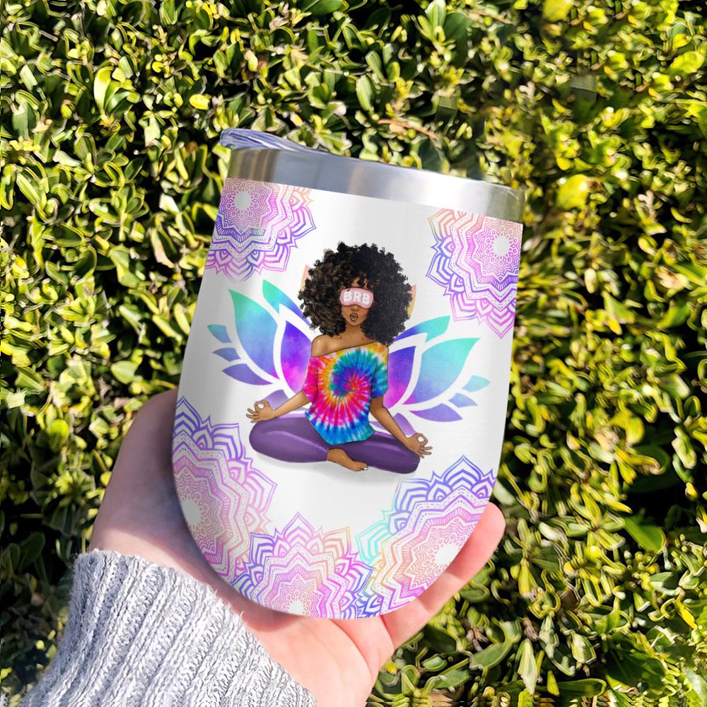 Yoga Meditation Love And Light Wine Tumbler yoga meditation love and light wine tumbler 3068