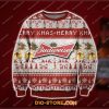 3D All Over Print Budweiser Beer Ugly Christmas Sweatshirt
