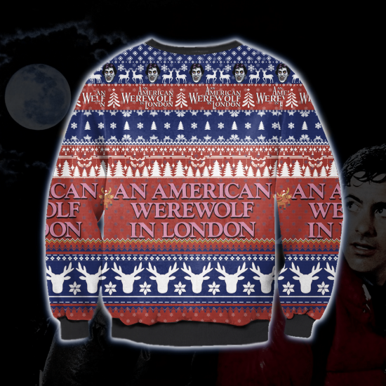 3D All Over Printed An American Werewolf In London Ugly Sweatshirt 1