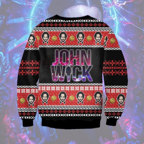 3D All Over Printed John Wick The Impossible Task Ugly Sweatshirt 1