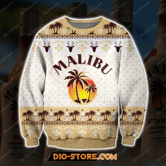 3D All Over Printed  Malibu Rum Ugly Christmas Sweatshirt