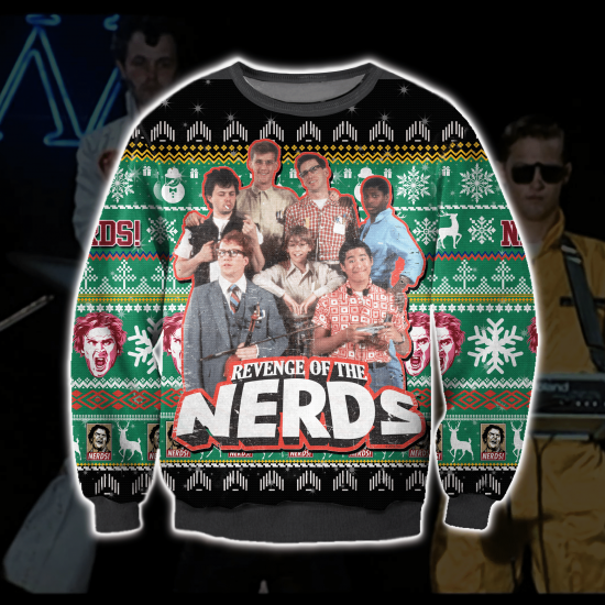 3D All Over Printed Revenge Of The Nerds Christmas Sweatshirt