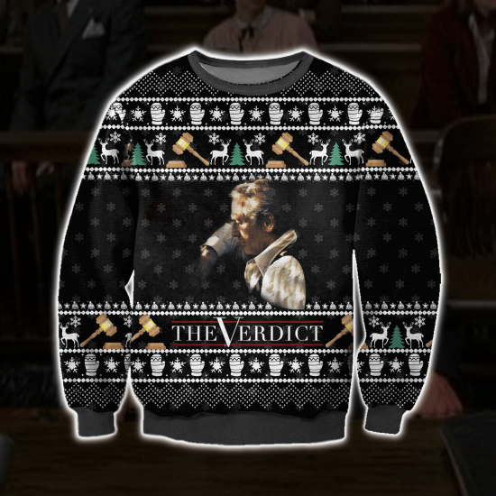 3D All Over Printed The Verdict Ugly Christmas Sweatshirt