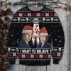 3D All Over Printed The X Files I Want To Believe Christmas Sweatshirt