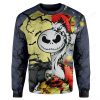 3D Jack Skellington Halloween And Grinch Christmas Sweatshirt  Ugly Christmas Sweater Xmas Gift - Colins Store