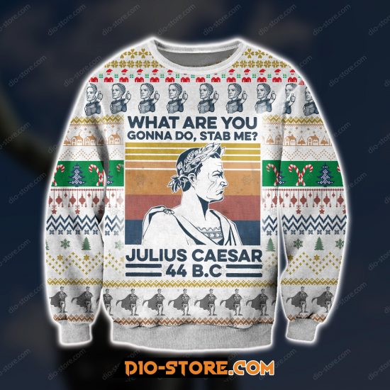 3D Print Knitting Pattern Julius Caesar Ugly Christmas Sweatshirt