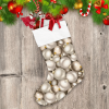 3d Painting Silver Christmas Ball Decorations Pattern Christmas Stocking