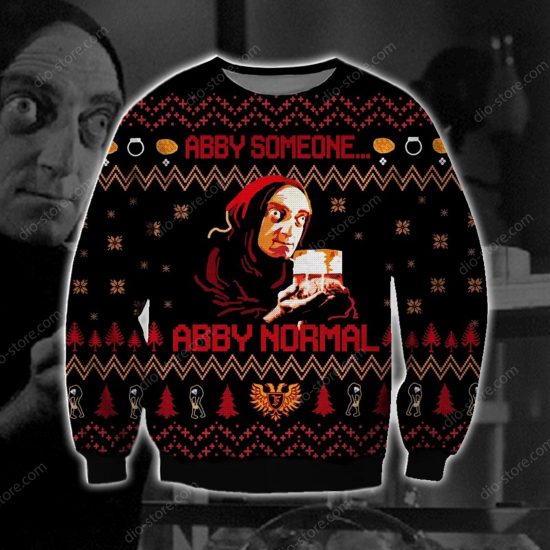 Abby Normal Knitting Pattern 3D Print Ugly Sweatshirt