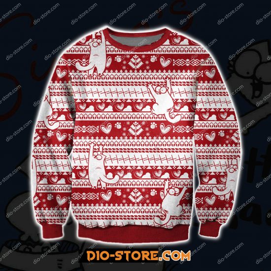 Adorable Simon'S Cat 3D All Over Print Ugly Sweatshirt