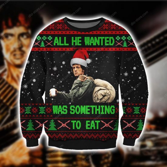 All He Wanted Was Something To Eat Knitting Pattern 3D Print Ugly Sweatshirt