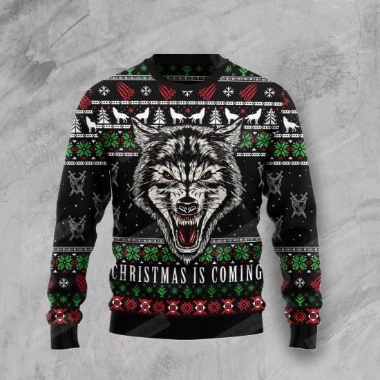 Awesome Wolf Ugly Christmas Sweater