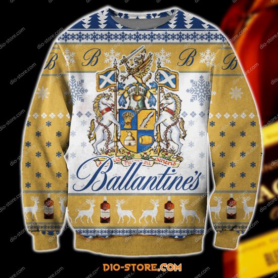 Ballantine'S Knitting Pattern 3D Print Ugly Sweatshirt