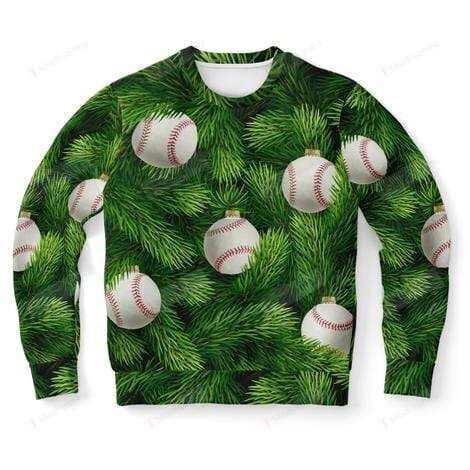 Baseball Green Ugly Christmas Sweater