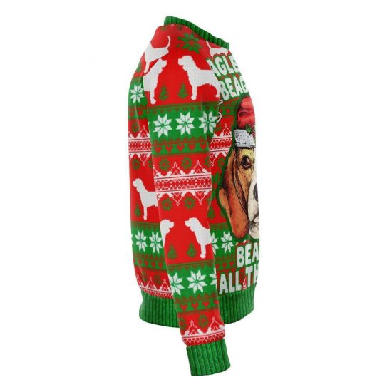 Beagle Bells Funny Christmas Fleece Lined Fashion Sweatshirt 3