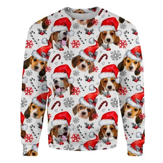 Beagle Xmas Decor Ugly Christmas Sweatshirt Animal Dog Cat Sweater Unisex
