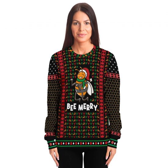 Bee Merry Ugly Christmas Sweatshirt Colins Store 4
