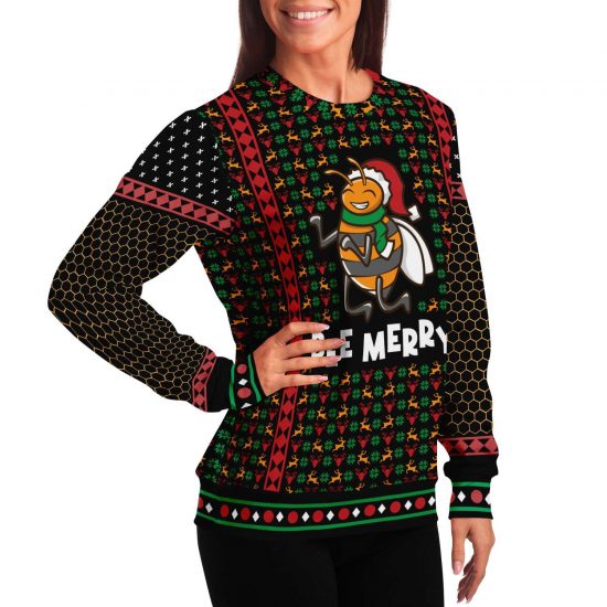 Bee Merry Ugly Christmas Sweatshirt Colins Store 6
