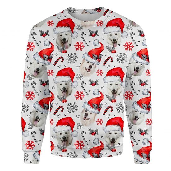 Berger Blanc Suisse Xmas Decor Ugly Christmas Sweatshirt Animal Dog Cat Sweater Unisex