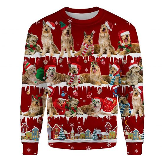 Berger Picard Snow Christmas Ugly Christmas Sweatshirt Animal Dog Cat Sweater Unisex