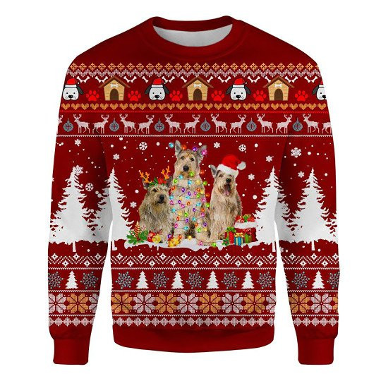 Berger Picard Ugly Christmas Sweatshirt Animal Dog Cat Sweater Unisex