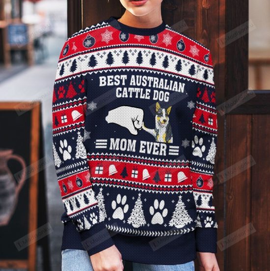 Best Australian Cattle Dad Ever Ugly Christmas Sweater