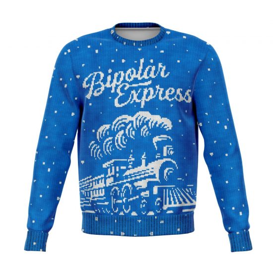 "Bipolar Express" Ugly Christmas Sweatshirt - Colins Store