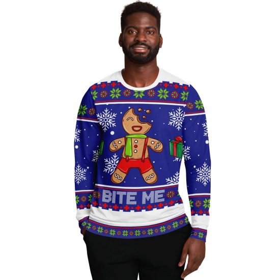 Bite Me Ugly Christmas Sweatshirt Colins Store 2