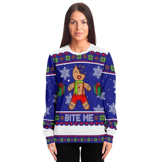 Bite Me Ugly Christmas Sweatshirt Colins Store 4