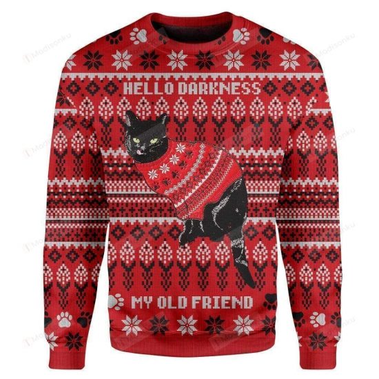 Black Cat Ugly Christmas Sweater