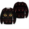 Black Cat Unisex All Over Print Cotton Sweatshirt