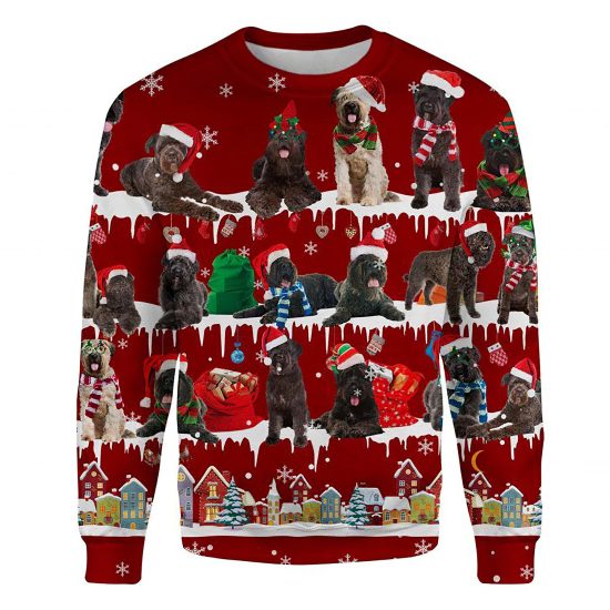 Bouvier Des Flandres Snow Christmas Ugly Christmas Sweatshirt Animal Dog Cat Sweater Unisex