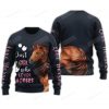 Brown Horse Just A Girl Ugly Christmas Sweater