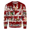 Bull Terrier Snow Christmas Ugly Christmas Sweatshirt Animal Dog Cat Sweater Unisex