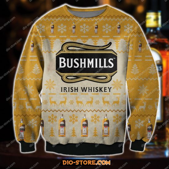 Bushmills Irish Whiskey Knitting Pattern 3D Print Ugly Sweatshirt
