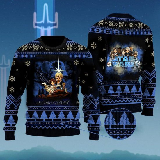 Cartoon Star Wars Characters Christmas Sweatshirt