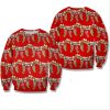 Cat Christmas Pattern Unisex All Over Print Cotton Sweatshirt