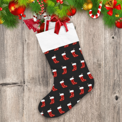 Chirstmas Red Socks On Brown Background Christmas Stocking