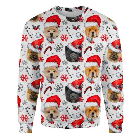 Chow Chow Xmas Decor Ugly Christmas Sweatshirt Animal Dog Cat Sweater Unisex