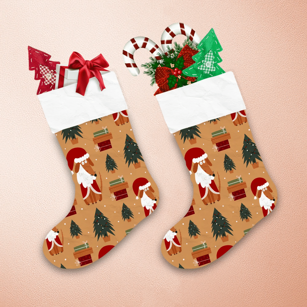 Christmas-Background-Dachshunds-With-Santa-Claus-Christmas-Stocking-1 Christmas Background Dachshunds With Santa Claus Christmas Stocking 1