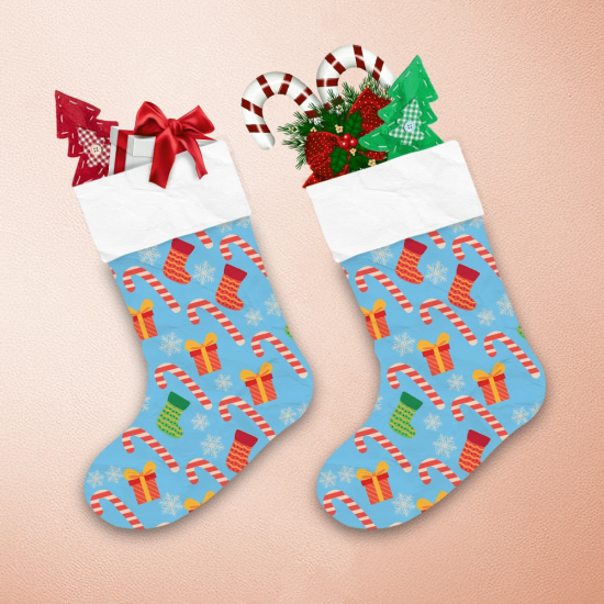 Christmas Candy Cane Gift And Sock Christmas Stocking 1