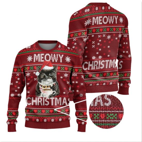 Christmas Cat Ugly Sweaters