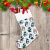 Christmas Cute Penguins And Bunnies Hand Drawn Christmas Stocking