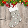 Christmas Cute Polar Bear Cartoon Carry Fishing Rod Christmas Stocking